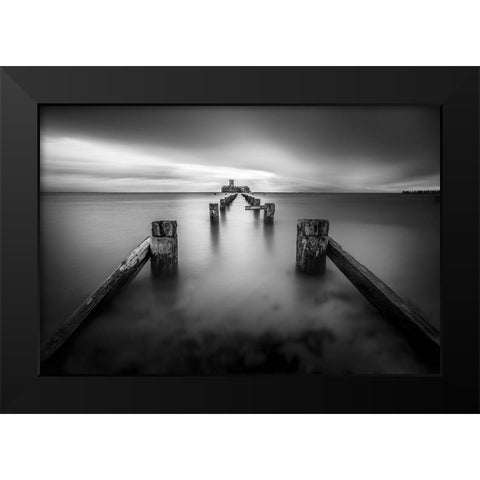 Torpedownia Black Modern Wood Framed Art Print by Kuric Ep, Marian