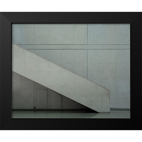 Cite De La Musique Black Modern Wood Framed Art Print by Schuster, Inge