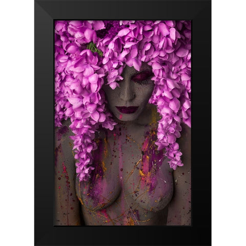 Clay A Wisteria... Black Modern Wood Framed Art Print by Sanchez, Alfredo