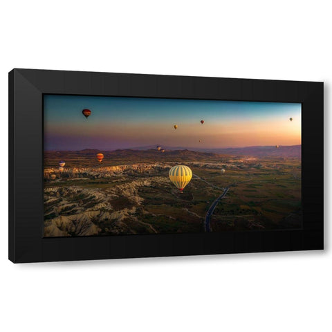 Zero Gravity Black Modern Wood Framed Art Print with Double Matting by Antonio Cobo, Marco