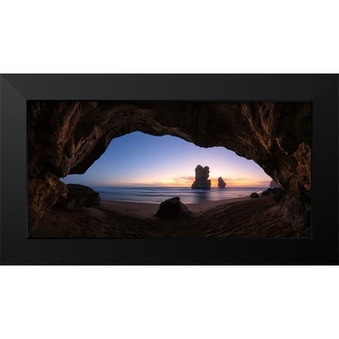 Gibson Step Black Modern Wood Framed Art Print by Zhu, Jingshu