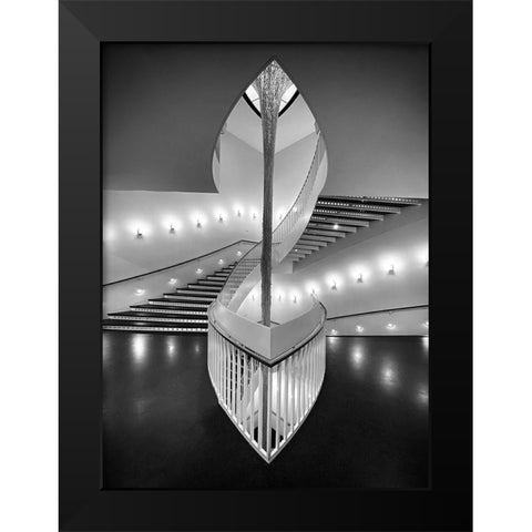 Contemporary Art Museum - Chicago Black Modern Wood Framed Art Print by Darby, Rob