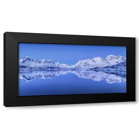 Lofoten Panorama Black Modern Wood Framed Art Print with Double Matting by Eisenmann, Ulrike