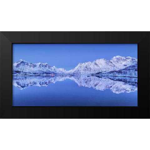Lofoten Panorama Black Modern Wood Framed Art Print by Eisenmann, Ulrike