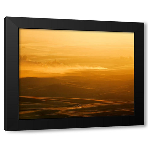 Field Of Streams Black Modern Wood Framed Art Print by Fan, John