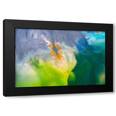 Toxicolors Black Modern Wood Framed Art Print by Beata, Angyalosi