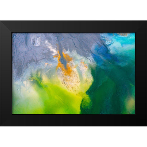 Toxicolors Black Modern Wood Framed Art Print by Beata, Angyalosi