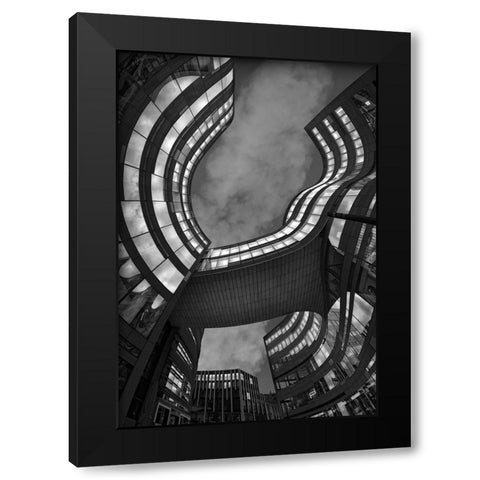 KaÂ–-Bogen Black Modern Wood Framed Art Print with Double Matting by Mothes, Wolfgang