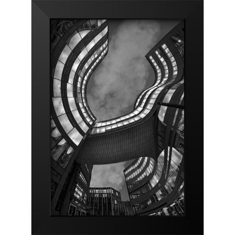 KaÂ–-Bogen Black Modern Wood Framed Art Print by Mothes, Wolfgang