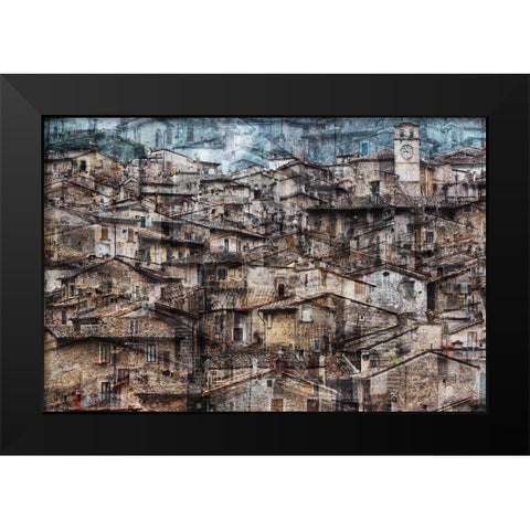 Scanno Black Modern Wood Framed Art Print by Della Latta, Massimo