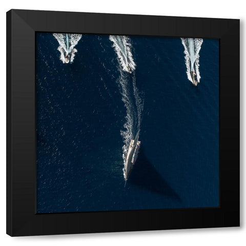 The Pursuit Black Modern Wood Framed Art Print with Double Matting by Pelissier, Marc
