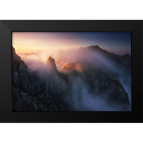 Arieiro Black Modern Wood Framed Art Print by F. Turienzo, Carlos