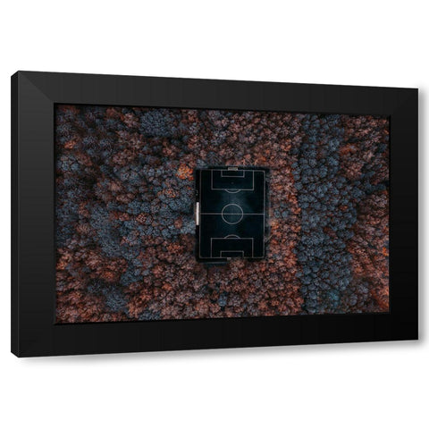 Playing In The Forest Black Modern Wood Framed Art Print by Chiriaco, Carmine