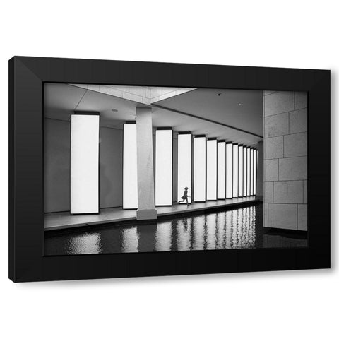 La Fondation Louis Vuitton Paris Black Modern Wood Framed Art Print with Double Matting by Schuster, Inge