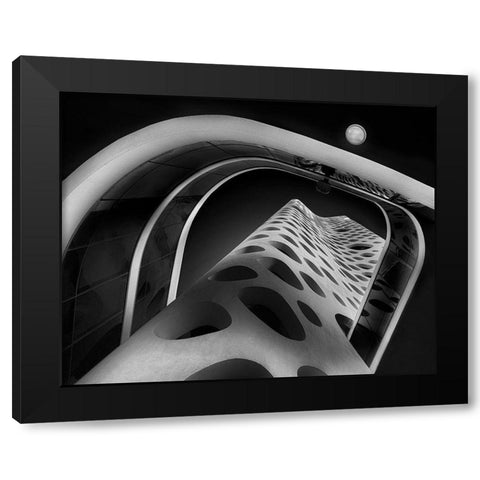 Cheese Tower Black Modern Wood Framed Art Print with Double Matting by Kaddourah, Ahmad