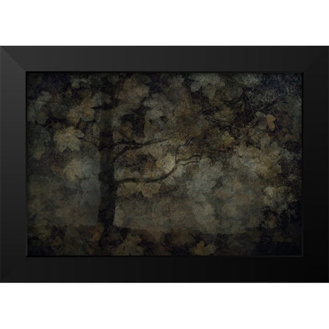 Dark Forest Black Modern Wood Framed Art Print by Talen, Nel