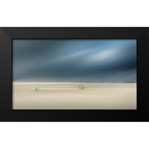 Game Over Black Modern Wood Framed Art Print by Van Son, Greetje