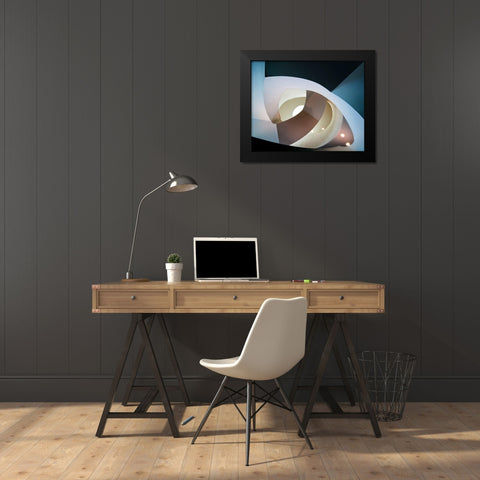 Top Light Black Modern Wood Framed Art Print by Van Maastricht, Henk