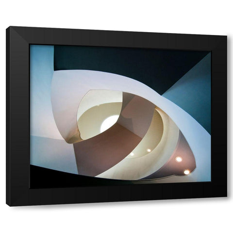 Top Light Black Modern Wood Framed Art Print by Van Maastricht, Henk