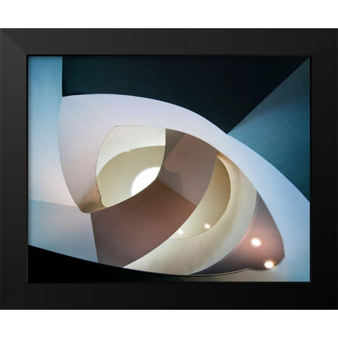 Top Light Black Modern Wood Framed Art Print by Van Maastricht, Henk