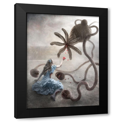 Wonderland Black Modern Wood Framed Art Print with Double Matting by Kiciak, Christophe