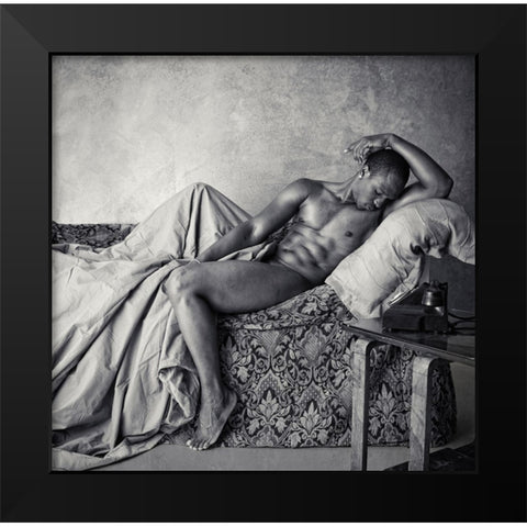 Repose Black Modern Wood Framed Art Print by Brackstone, Mel