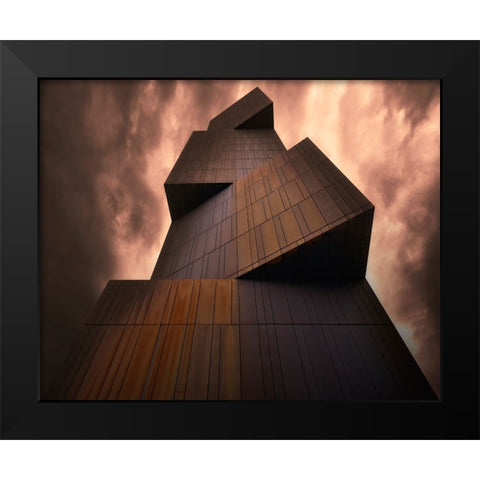 The Tower Black Modern Wood Framed Art Print by aRRO