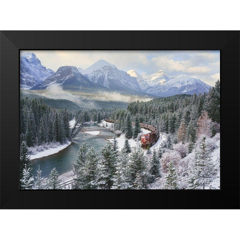 Polar Express Black Modern Wood Framed Art Print by Figueras Barranco, Antoni