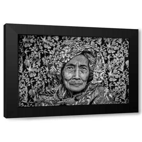 Patterns Of Life Black Modern Wood Framed Art Print with Double Matting by Daske, Frank