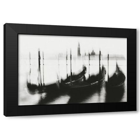 Venice Black Modern Wood Framed Art Print with Double Matting by iso66