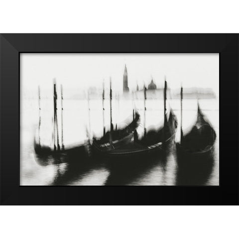 Venice Black Modern Wood Framed Art Print by iso66