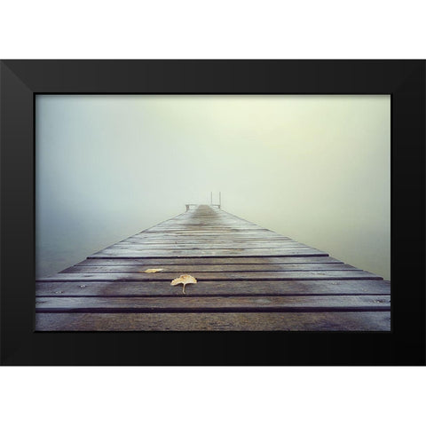 Cold And Misty Morning Black Modern Wood Framed Art Print by Eisenmann, Ulrike
