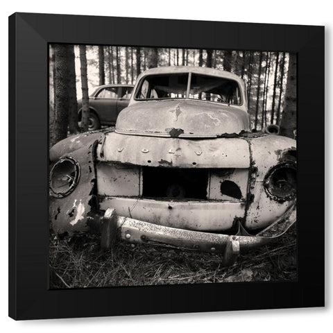 Volvo Pv544 Black Modern Wood Framed Art Print with Double Matting by Kustas, Anders