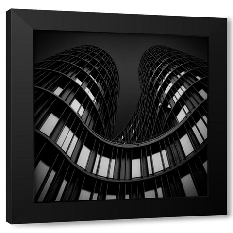 Axel Towers Black Modern Wood Framed Art Print with Double Matting by Schuster, Inge