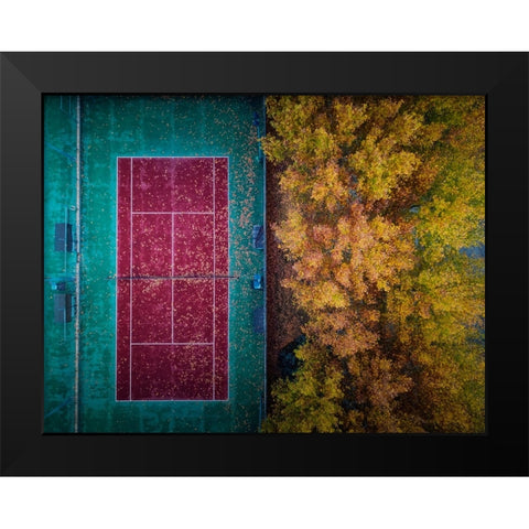 The Autumn Invasion Black Modern Wood Framed Art Print by Manuel Martin, Jose