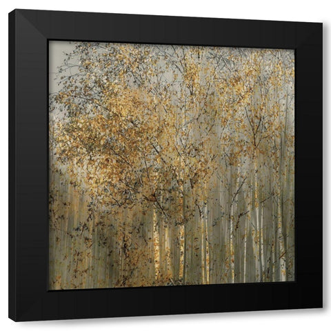 Birch Impression Black Modern Wood Framed Art Print with Double Matting by Talen, Nel