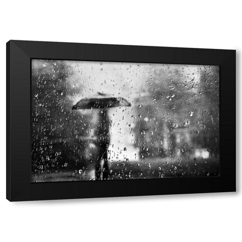 November Passengers Black Modern Wood Framed Art Print with Double Matting by Gabor, Nicoleta