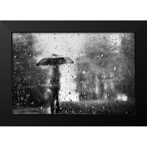 November Passengers Black Modern Wood Framed Art Print by Gabor, Nicoleta