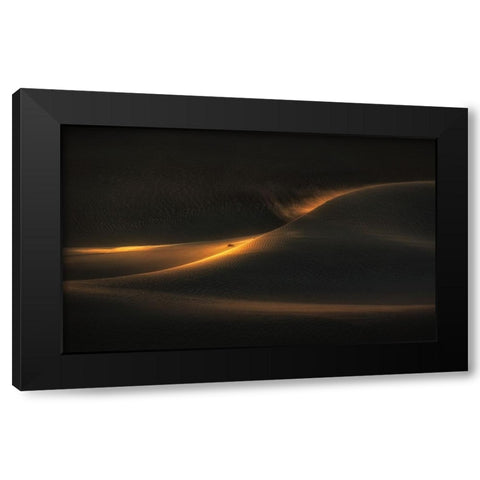 Thunderpeal Of Desert Black Modern Wood Framed Art Print by Mehrafshar EFIAP, Babak