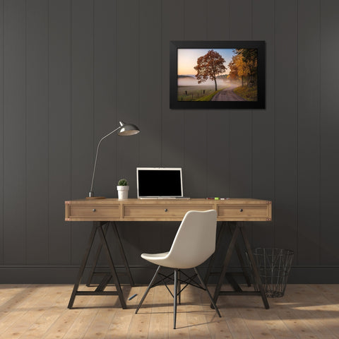 Countryside Vibes Black Modern Wood Framed Art Print by Lindsten, Christian