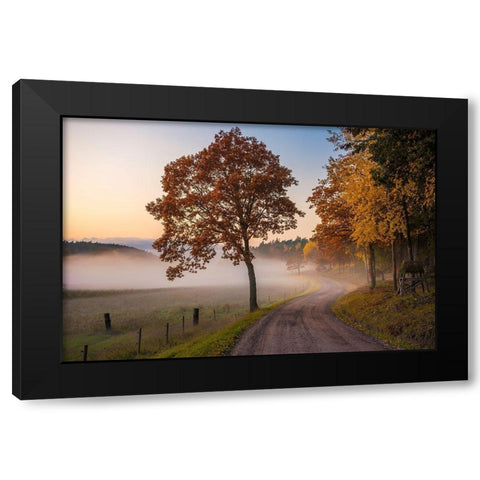 Countryside Vibes Black Modern Wood Framed Art Print by Lindsten, Christian