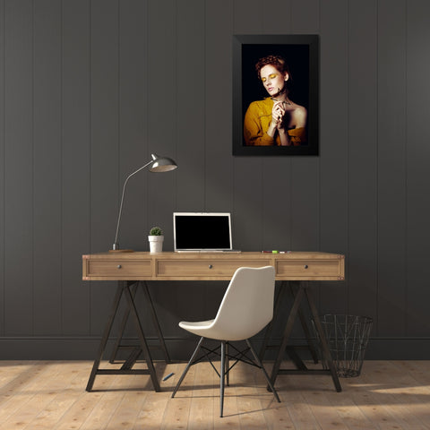 The Star Black Modern Wood Framed Art Print by Bolgov, Ruslan