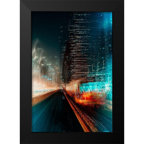 Look Into The Future Black Modern Wood Framed Art Print by Chiriaco, Carmine