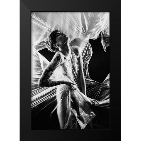 Untitled Black Modern Wood Framed Art Print by Bousca, Bogdan