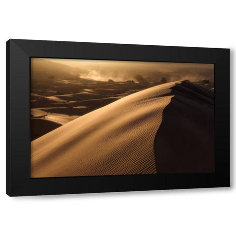 Merzuga Black Modern Wood Framed Art Print by Anton, Rostovskiy