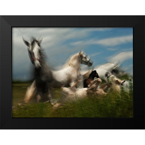 Play ground Black Modern Wood Framed Art Print by Malovrh, Milan