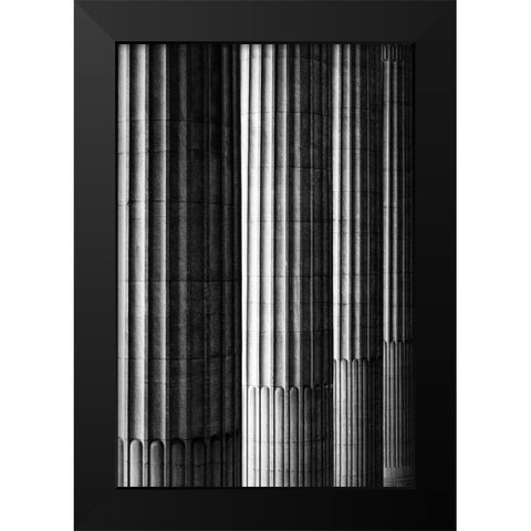 Pillars Black Modern Wood Framed Art Print by Pfeiffer, Peter
