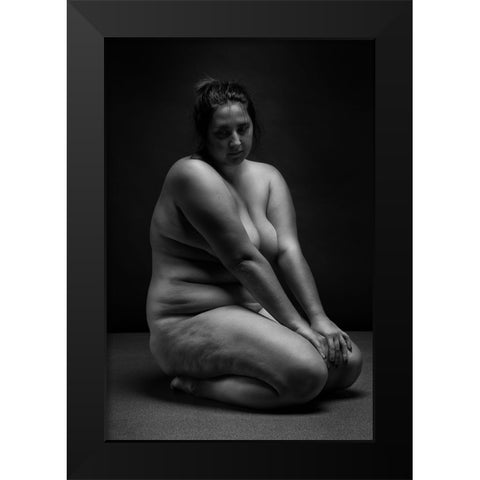 Bodyscape Black Modern Wood Framed Art Print by Belovodchenko, Anton