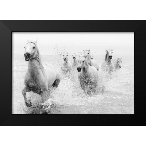 We Are Coming Black Modern Wood Framed Art Print by Zvelebil Phd, Marketa
