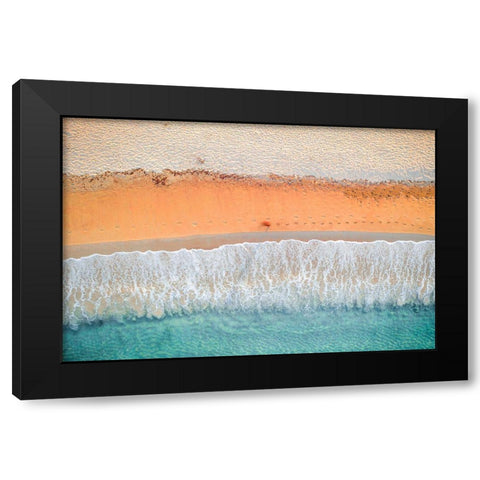 Seashore Black Modern Wood Framed Art Print with Double Matting by Gelmini, Paolo